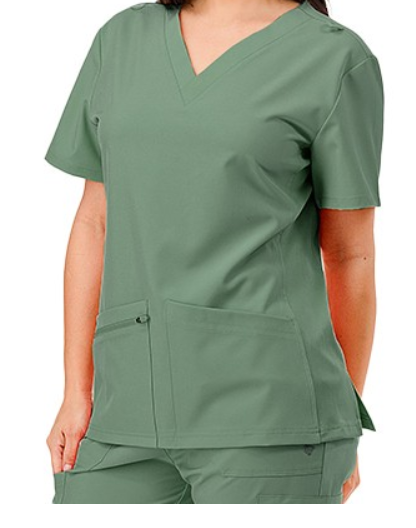 Scrubs Top with Side Rib and Scrubs Straight Pants