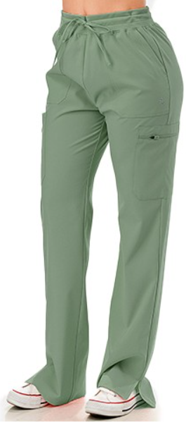 Scrubs Top with Side Rib and Scrubs Straight Pants